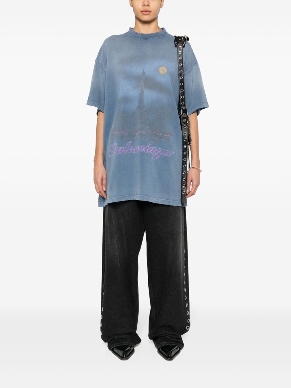 Balenciaga Paris Moon Cotton T-Shirt